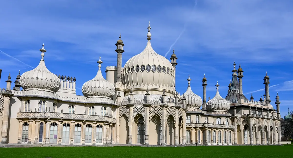 Exterior of the Royal Pavilion with its domes and minarets, one of the unique Things to Do in Brighton