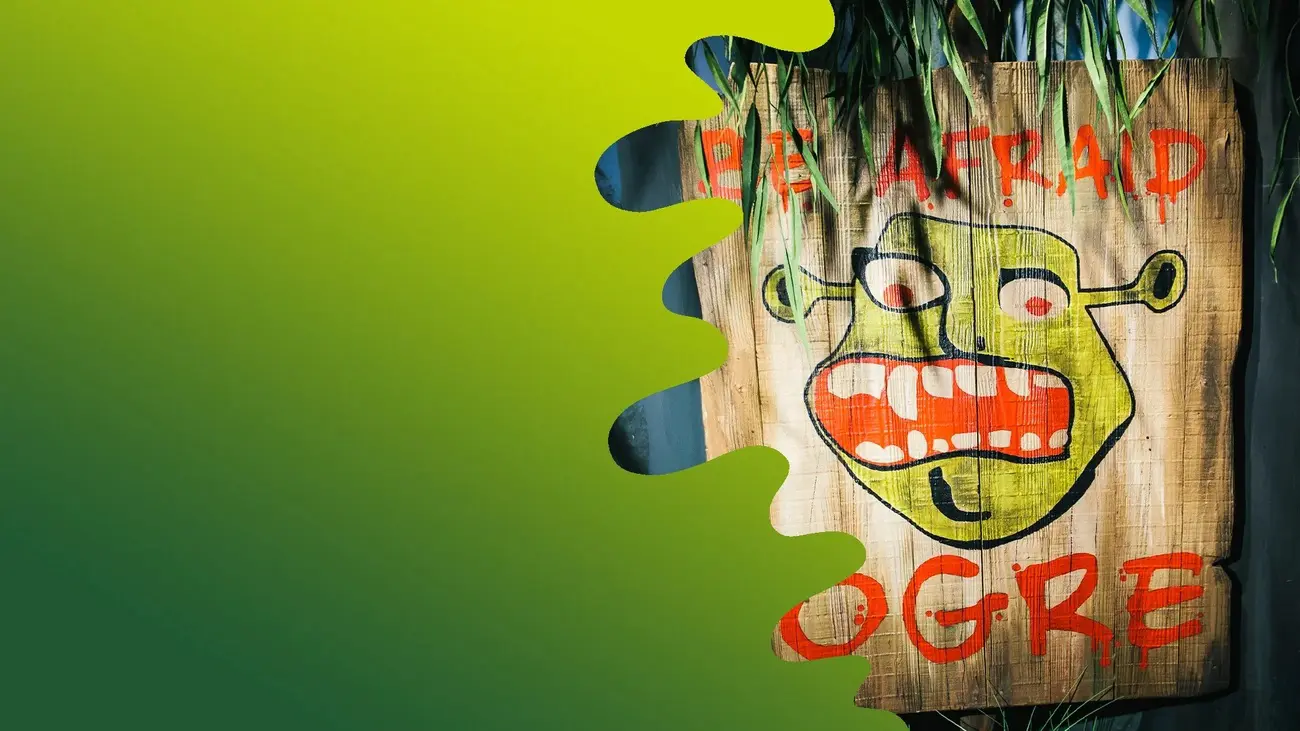 'Beware Ogre' sign at Shrek's Adventure, a popular Thing to Do in London with Kids