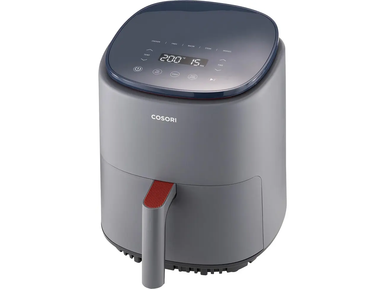 Grey Cosori Lite air fryer with top control panel