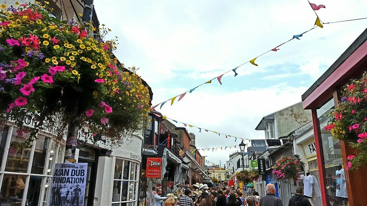 Shopping in the bustling narrow streets of The Lanes, a popular Thing to Do in Brighton