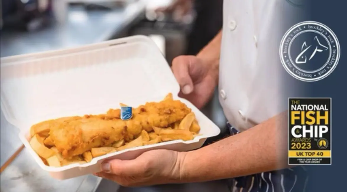 Exterior of Brockley's Rock, an award-winning fish and chip shop in London