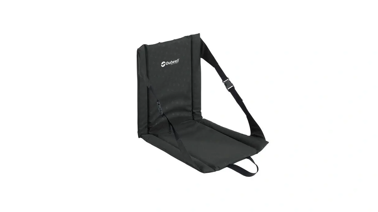 Black Outwell Cardiel portable folding beach chair with carry strap