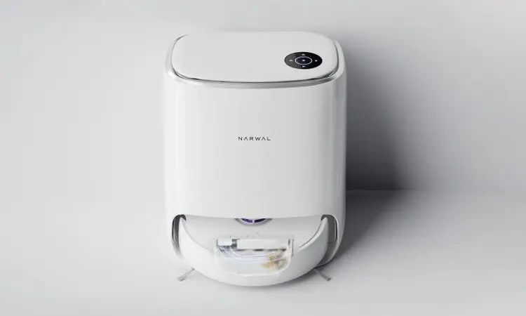 Top-down view of the white Narwal Freo X Ultra Robot Vacuum and mop