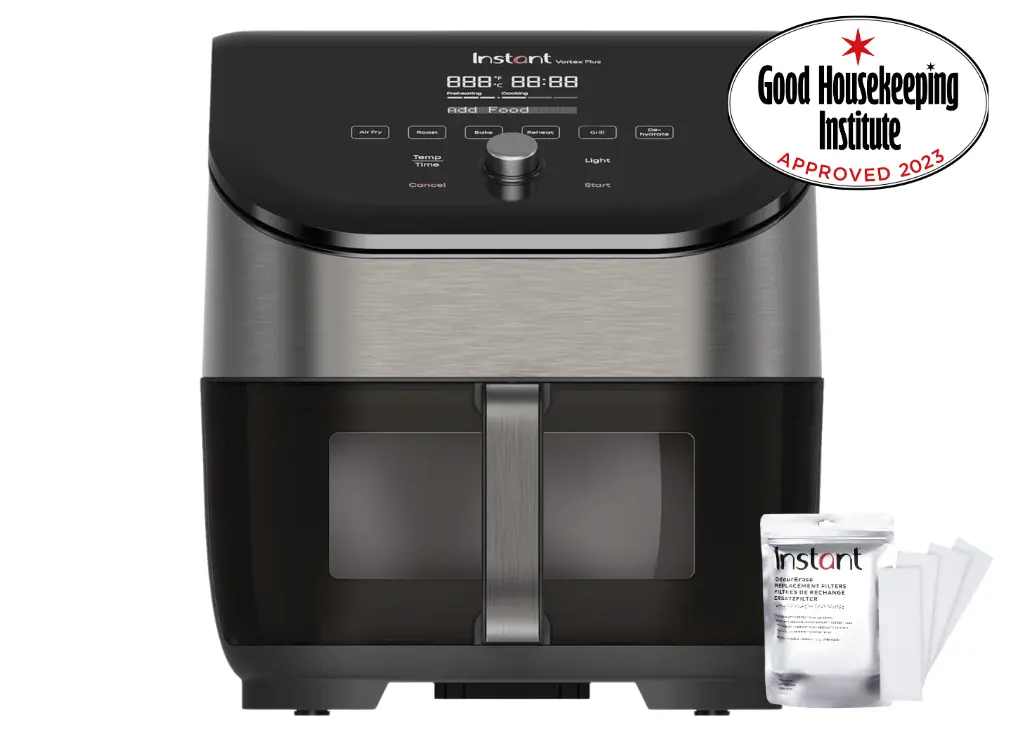 Instant Vortex Plus air fryer with ClearCook window and OdourErase filters