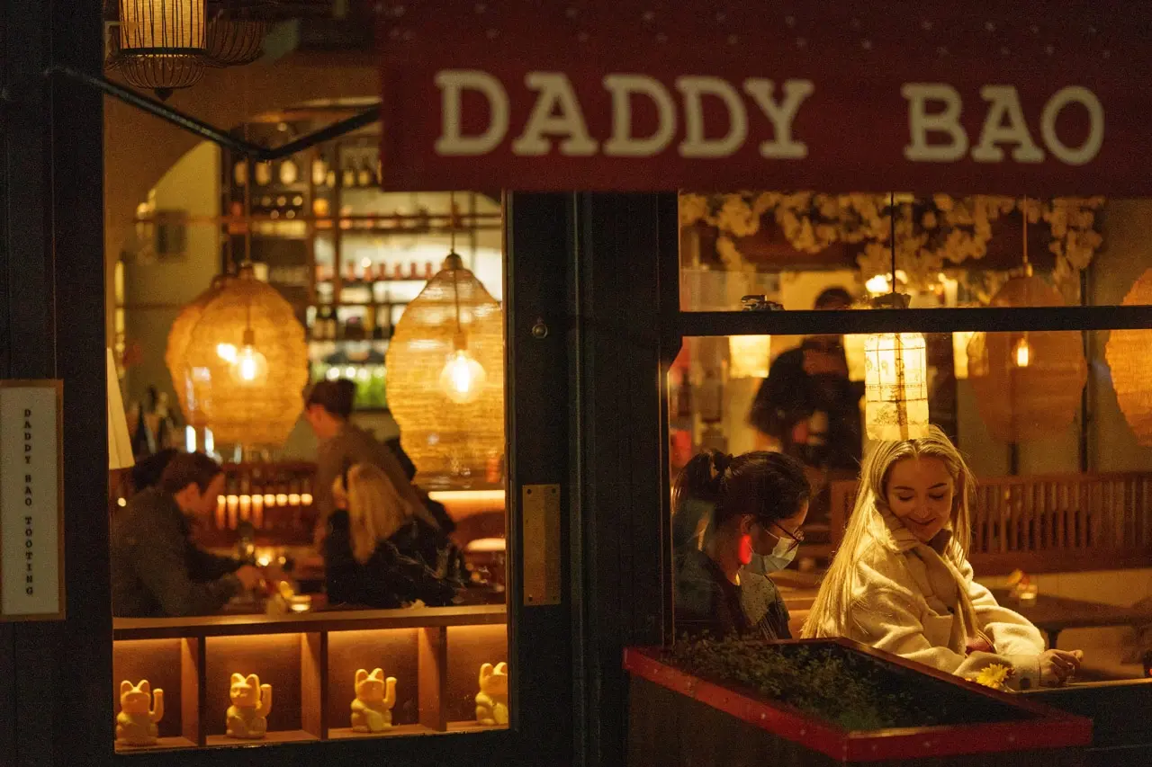 Delicious selection of Taiwanese bao buns and brunch dishes from Mr Bao, artfully arranged
