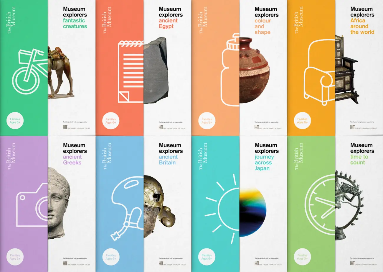 British Museum's colourful 'Museum explorers' leaflets - fun guides for Things to Do in London with Kids